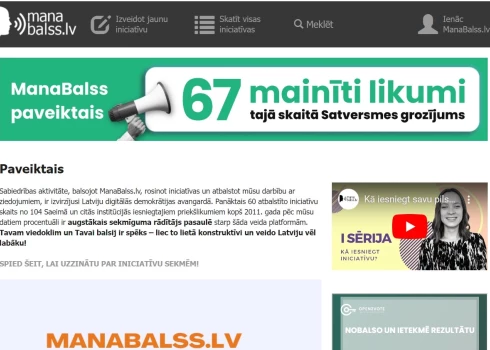Латвийская платформа инициатив Manabalss.lv уникальна - как же она работает?