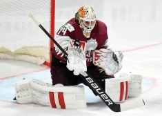 Latvijas vīriešu hokeja izlasei uzvara pārbaudes spēlē ar Franciju
