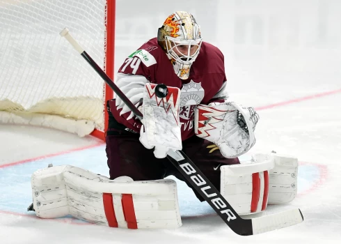 Latvijas vīriešu hokeja izlasei uzvara pārbaudes spēlē ar Franciju
