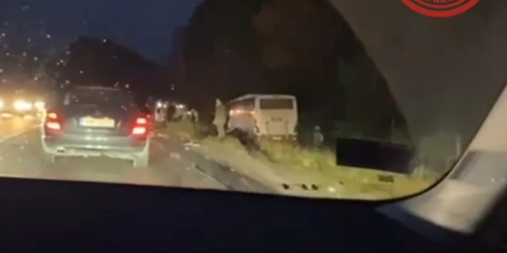 Кадр с места аварии