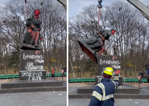"Не является частью украинской культуры": в Киеве был демонтирован памятник Пушкину
