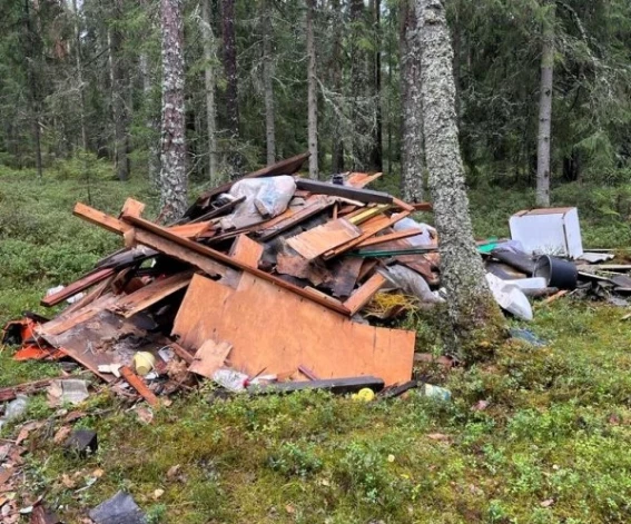 Ziemeļkurzemē meža piesārņotājus atrada pēc gružu kaudzē izmestajiem dokumentiem.