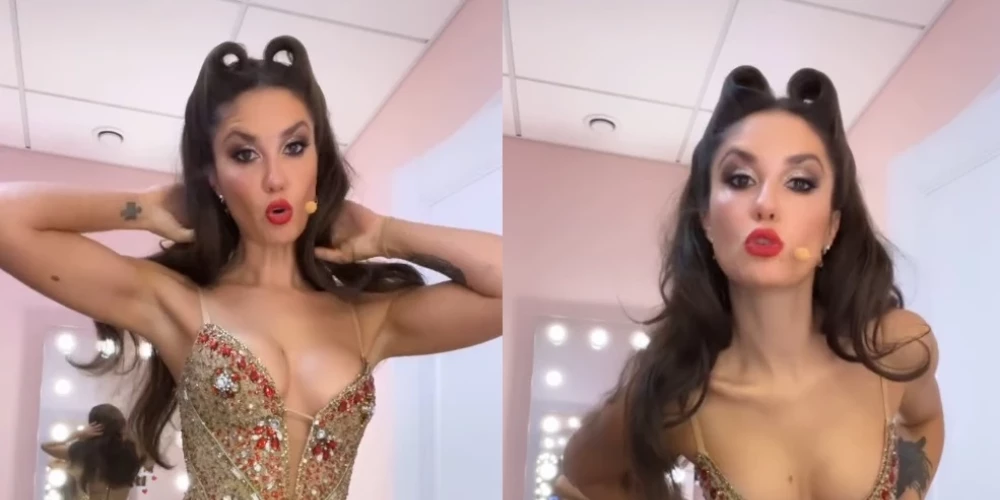 Агата Муцениеце показала себя во всей красе.