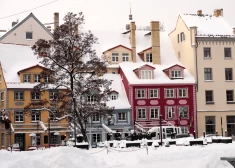 Старая Рига в снегу.