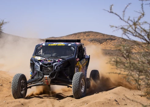 302 QUINTERO Seth usa, ZENZ Dennis ger, Red Bull Off-Road Junior Team USA, Can-Am Maverick X3, FIA W2RC, action during the Stage 3 of the Rallye du Maroc 2023, on October 16, 2023 around Zagora, Morocco - AUTO - RALLYE DU MAROC 2023 DPPI/Panoramic PUBLICATIONxNOTxINxFRAxBEL 05323007_10475