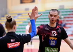 VIDEO: Abu Latvijas komandu cīņā Baltijas līgas mačā uzvar Dobeles "Tenax" handbolisti