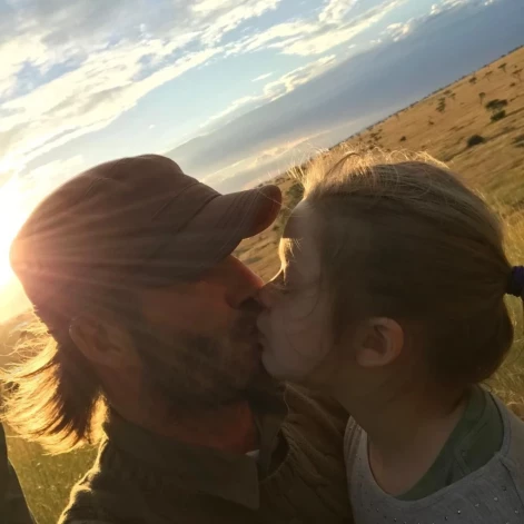 Deivids Bekhems un viņa meita Hārpere. Foto: ekrānuzņēmums no https://www.instagram.com/davidbeckham