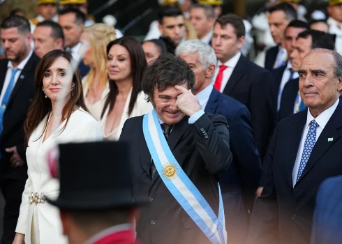 Havjers Milejs Argentīnas prezidenta inaugurācijas ceremonijā