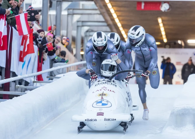 Cipuļa četriniekam — bronzas medaļas Eiropas bobsleja čempionātā