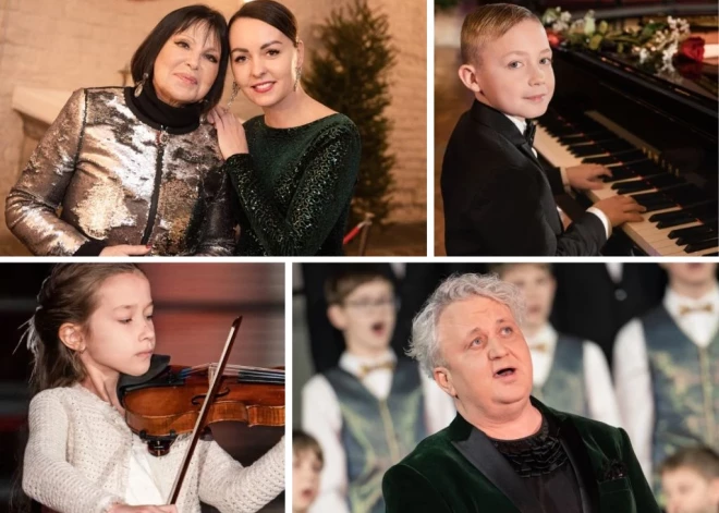 FOTO: sirsnīgā gaisotnē un pārpildītā Doma baznīcā cilvēki bauda Galantes, Jēgera, Osokina un jauno talantu Ziemassvētku koncertu