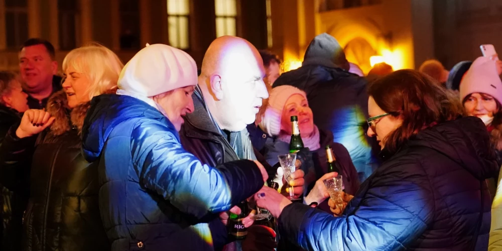 Встреча Нового года у Рижского замка.