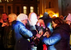 Встреча Нового года у Рижского замка.