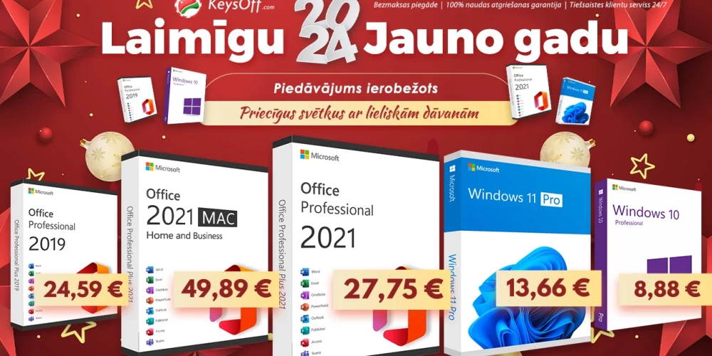 Keysoff palīdz atvērt produktivitāti! Iegūstiet Windows 11 Pro licences par 13.66€!