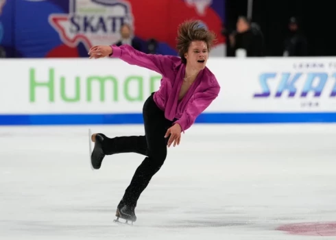 Ведущий фигурист Латвии Денис Васильев.