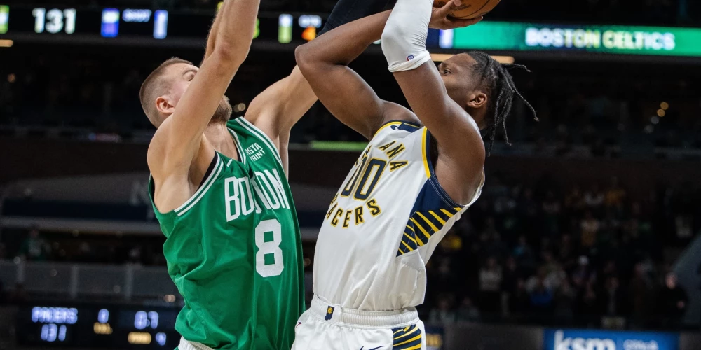 VIDEO: Porziņģis atkārto karjeras rekordu un nopelna apšaubāmu piezīmi, kas "Celtics" maksā zaudējumu