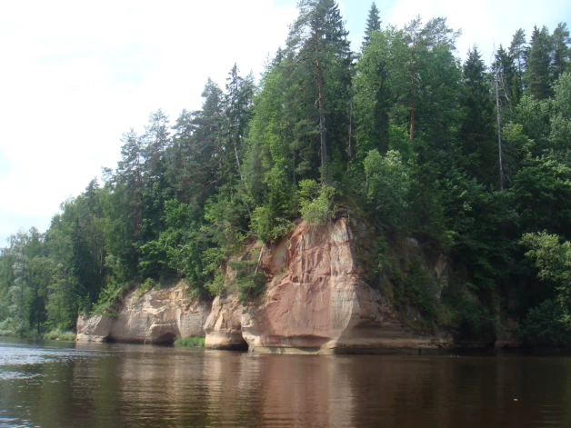 Gūdu klinšu pazīstamākā vieta – izcilnis, kas vērsts pret Gaujas straumi.