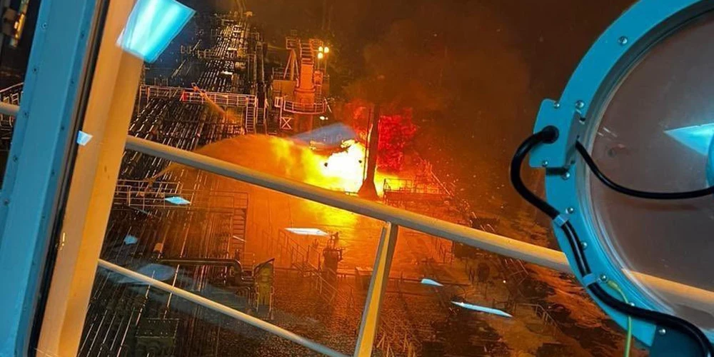 Tankkuģis "Marlin Luanda"  pārvadāja Krievijas izcelsmes ligroīnu.