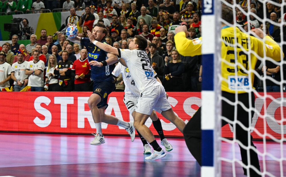 Renārs Uščins atkal lielisks, tomēr Vācijas handbola izlase piekāpjas Zviedrijai Eiropas čempionāta bronzas medaļu spēlē