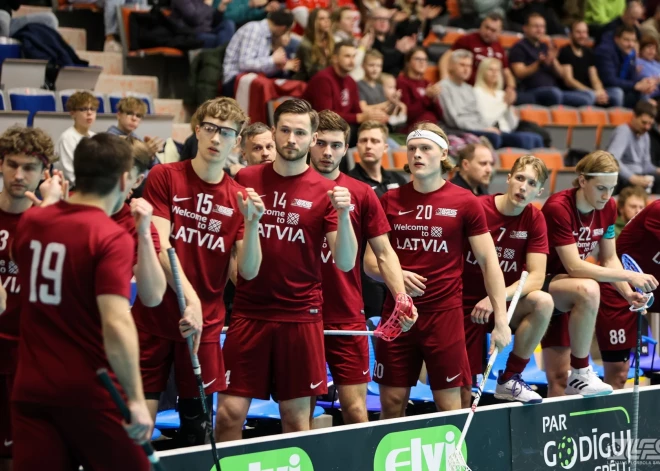 Latvijas vīriešu florbola izlases pasaules čempionāta kvalifikācijā Liepājā grauj arī Vāciju