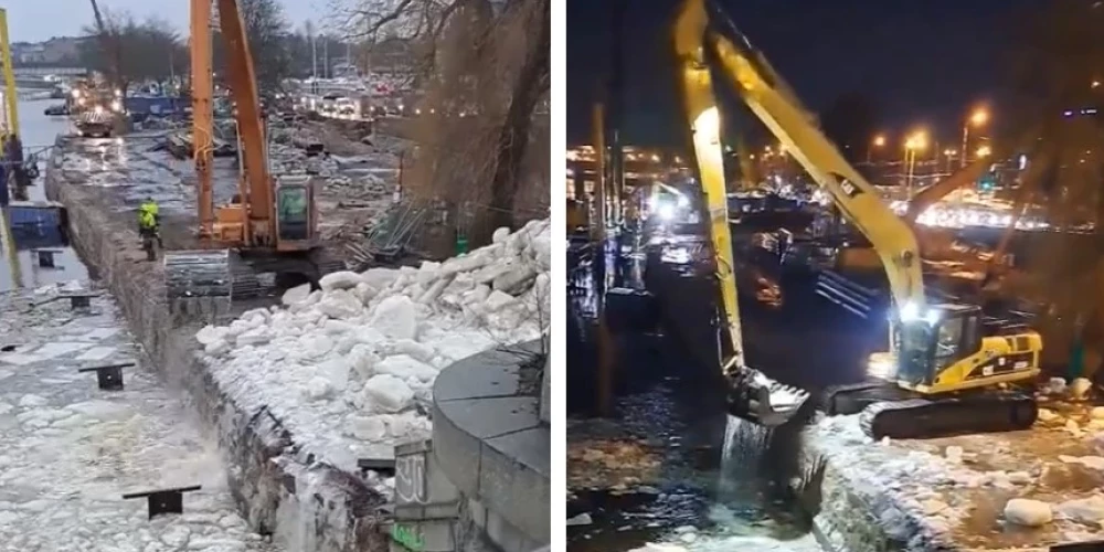 Утром сбрасываем лед в воду, вечером - достаем обратно.