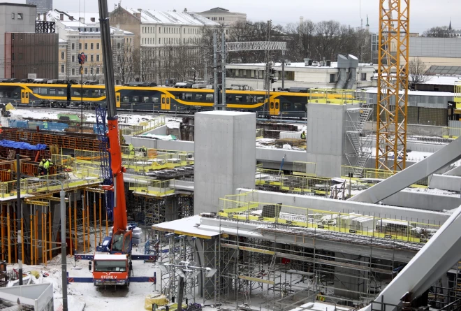 Строительство Rail Baltica в январе 2024 года.