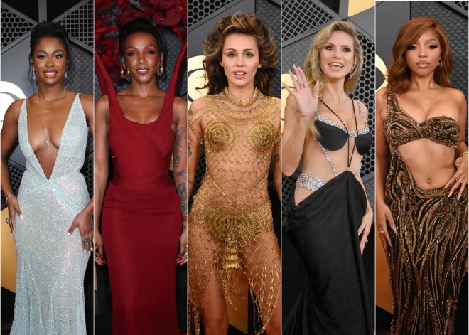 Stilīgi, pikanti un drosmīgi - šovbiznesa zvaigznes mirdz "Grammy" ceremonijā. FOTOGALERIJA