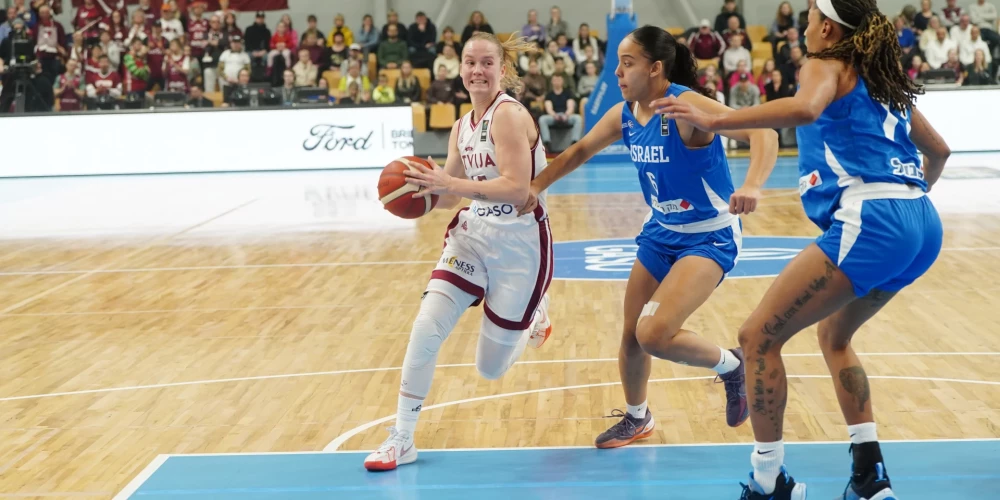Papildlaikā izrauta uzvara! Latvijas basketbolistes Eiropas čempionāta kvalifikācijas spēlē pieveic Izraēlu