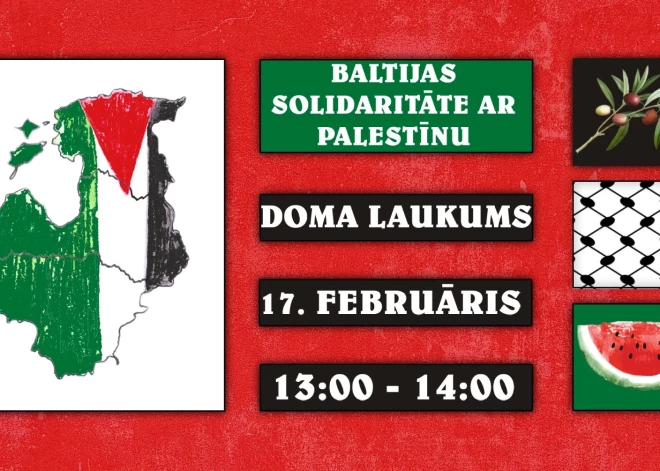 Rīgā atkal plāno akciju "Palestīnas atbalstam" - ebreju kopienas pārstāvji un vēstniecība asi reaģē