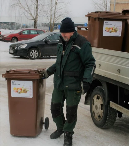 Jēkabpilī pirmos bioatkritumu konteinerus uzstādīja jau pirms trijiem gadiem.