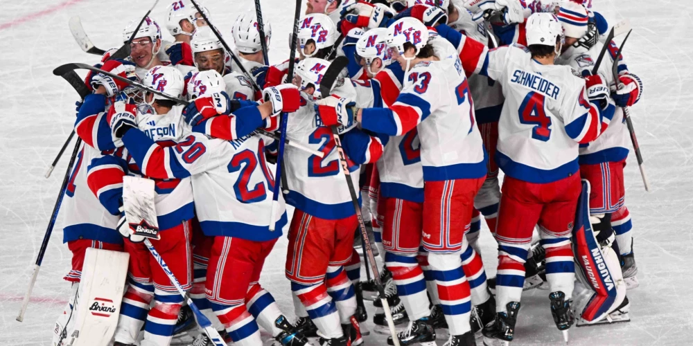 "Rangers" zem klajas debess pieveic "Islanders" un izcīna septīto uzvaru pēc kārtas
