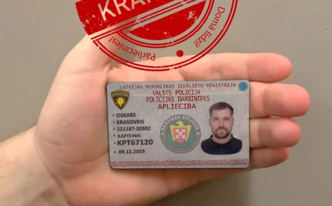 Viltus apliecība, kura nosūtīta kuldīdzniecei.