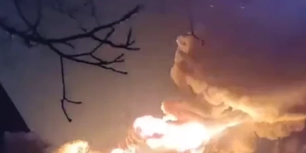 Soctīklos publicētā krievu lidmašīnas A-50 nokrišanas vieta (ekrānuzņēmums no "X")