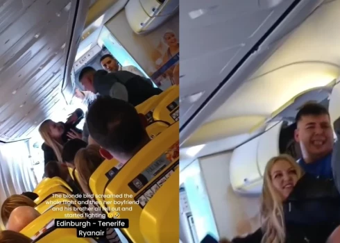 "Начались драки, бросались бутылки, дети плакали": испуганные пассажиры Ryanair сняли на видео жуткую сцену
