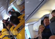 Pārbiedēti "Ryanair" pasažieri nofilmē baisu ainu