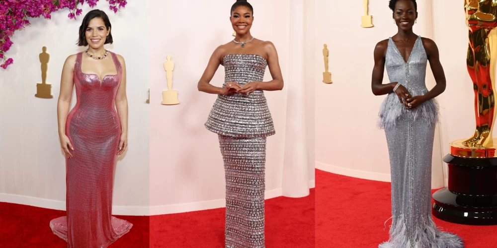 Amerika Ferrera, Gabriela Juniona un Lupita Njongo “Oskara” balvu ceremonijas vakarā šā gada 10. martā.