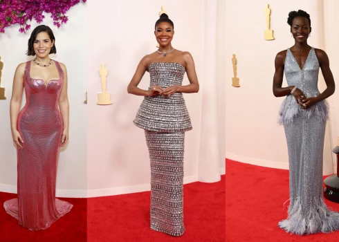 Amerika Ferrera, Gabriela Juniona un Lupita Njongo “Oskara” balvu ceremonijas vakarā šā gada 10. martā.