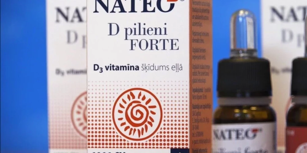 Пищевая добавка Nateo D pilieni Forte. (Фото: скриншот видео nateo.lv)