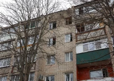 Выбитые стекла в Белгороде.