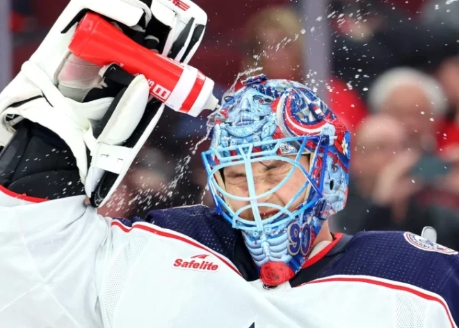 Merzļikins atvaira 35 metienus, tomēr tas neglābj "Blue Jackets" no zaudējuma; Girgensona "Sabres" izcīna uzvaru