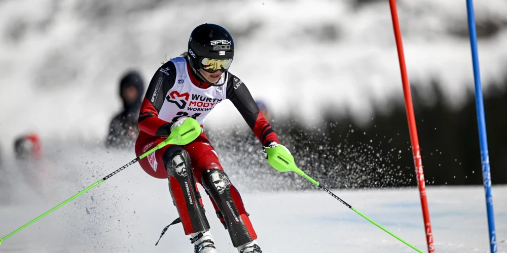Kalnu slēpotāja Ģērmane Pasaules kausa finālsacensībās izcīna 14. vietu