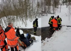Unikāla glābšanas operācija: NMPD darbinieki zilo ezeru zemē palīdzējuši kādam sirmgalvim