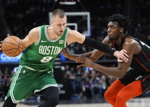  Porziņģis gūst 19 punktus "Celtics" uzvarā pār "Pistons" basketbolistiem