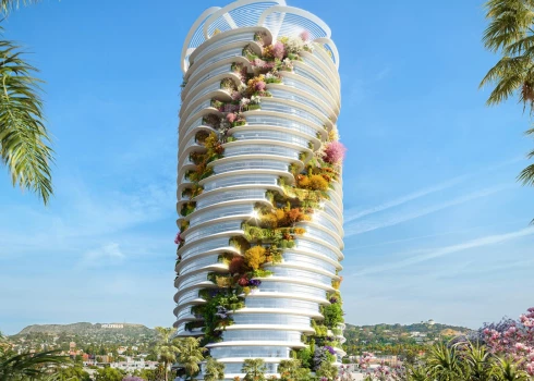 Фантастика! В Лос-Анджелесе появится небоскреб-цилиндр с вертикальным садом