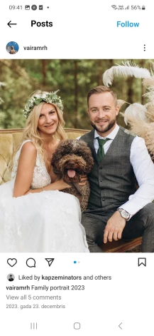 Krista un Vairas kāzu diena.