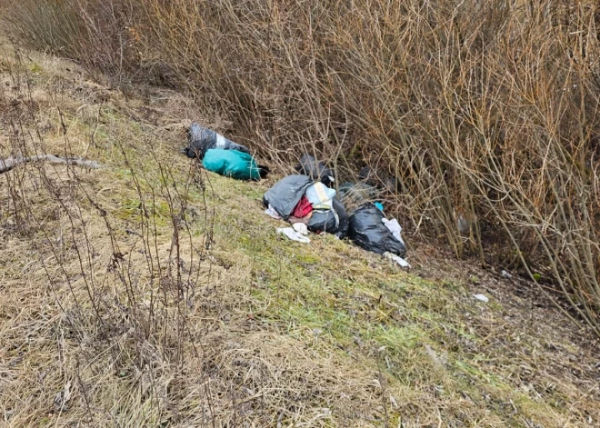 Nokūstot sniegam, atklājās, ka pamatīgi piemēsloti Vilces ceļa grāvji un ceļmalas.