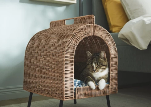 Mājiņa kaķiem un citi priekšmeti, kas stilīgi iekļaujas interjerā - IKEA laiž klajā košu kolekciju mājdzīvniekiem