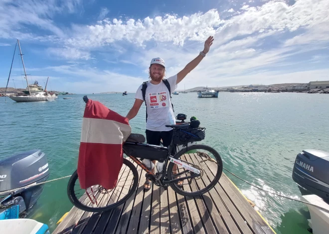 6 Ginesa pasaules rekordi! Kārlis Bardelis veicis ceļojumu apkārt pasaulei, finišējot Namībijā