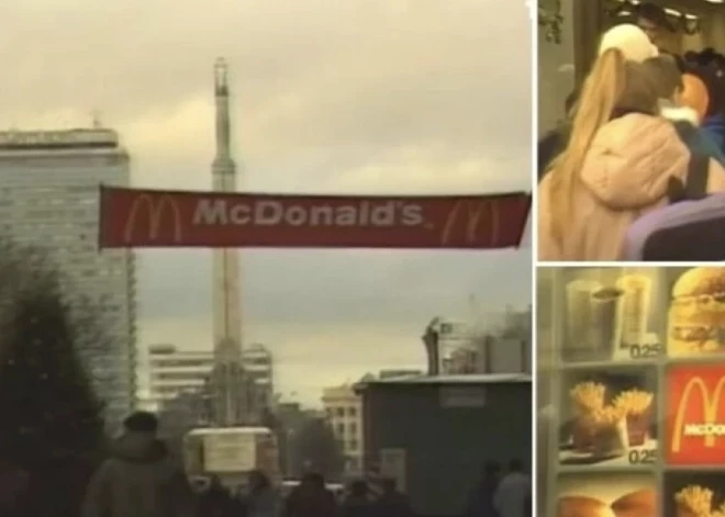 Soctīklos parādījies video no pirmā "McDonald's" atvēršanas Rīgā - pagājuši jau 30 gadi!