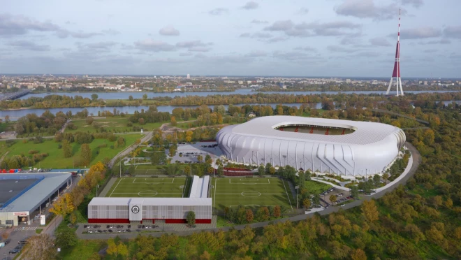 Nacionālā stadiona vizualizācija.