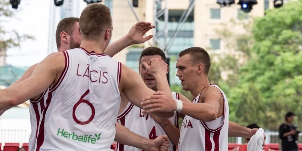Latvijas 3x3 basketbolisti sasniedz olimpiskās kvalifikācijas finālu